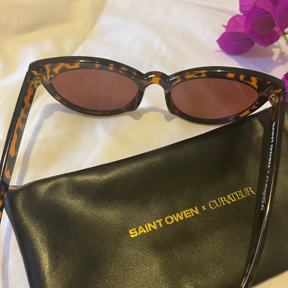 ***Sold**Brand New Saint Owen x CURATEUR WYLDE Tortoise Shell Sunglasses - Picture 6 of 9